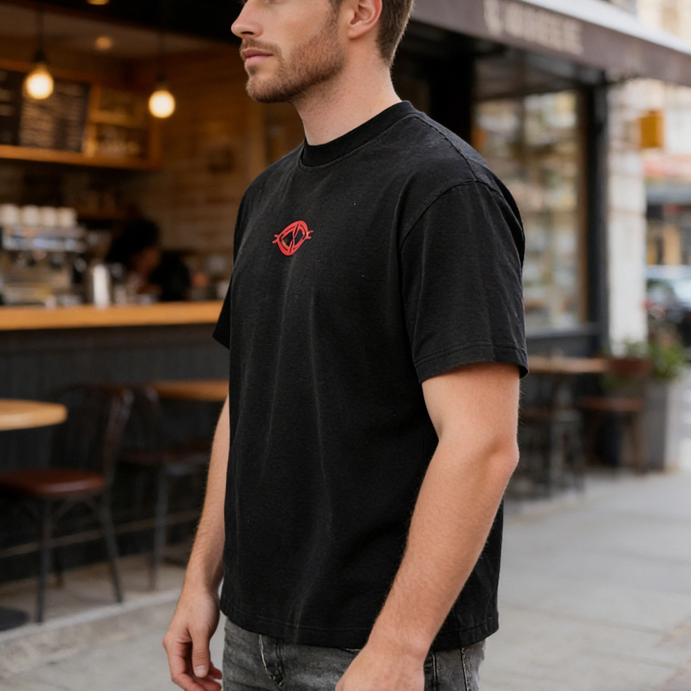 XH-Fashion  Customizable Distressed Cotton Tee - Edgy Streetwear Style