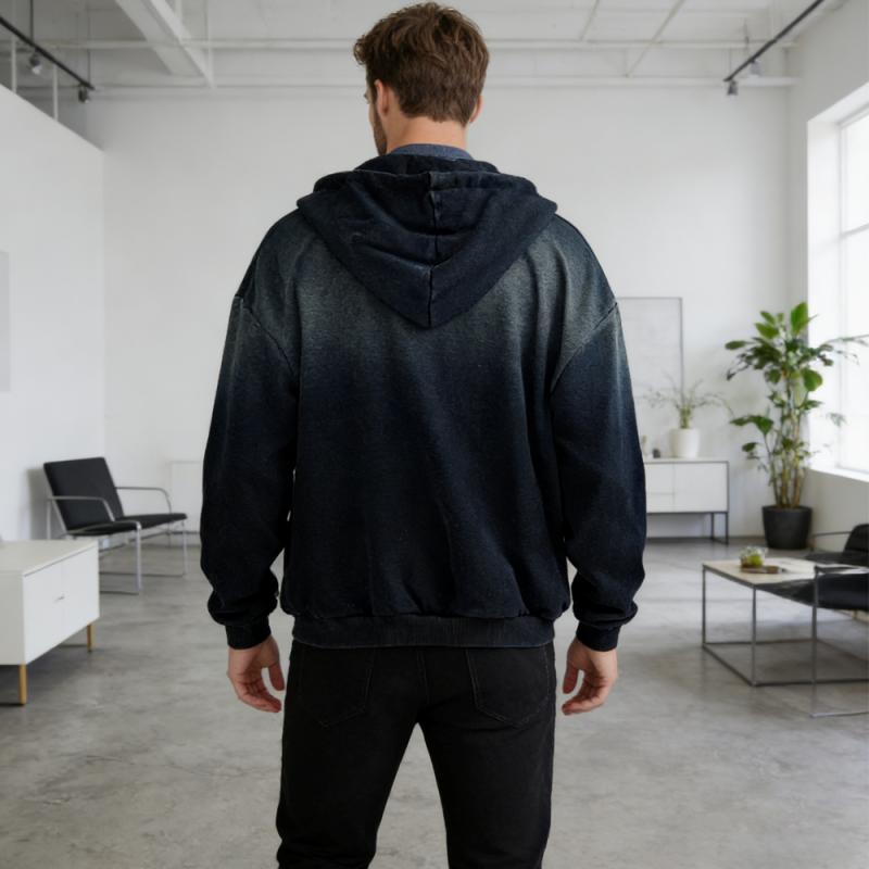 XH-Fashion Customizable Distressed Cotton Hoodie - Edgy Streetwear Style-product