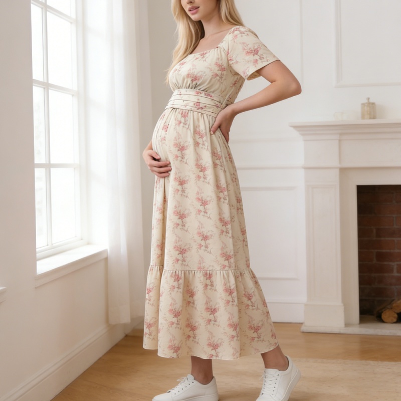 Maternity Long Dress - Elegant Women's Maxi Dress for Expecting Moms Women Dress Manufacturer Supplier