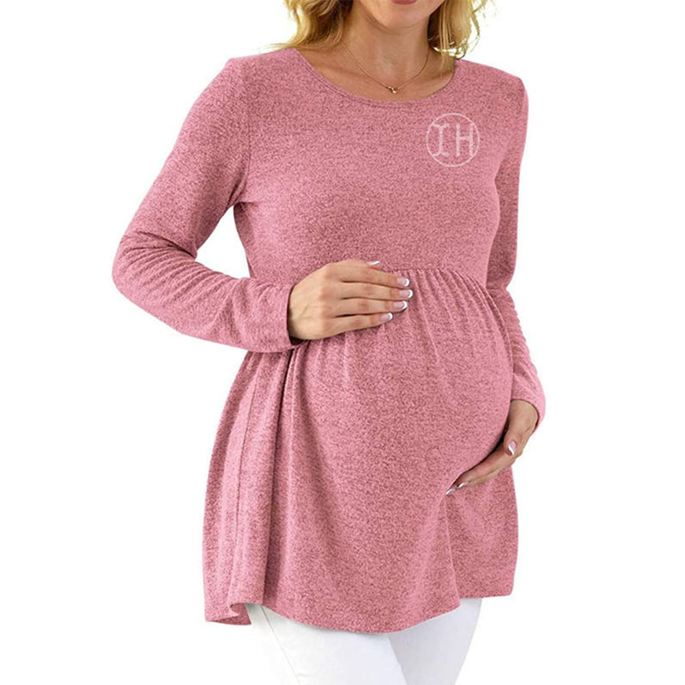 XH-Fashion OEM Women's Maternity Long Sleeve Top Loose Fit Flowy Pregnancy T-Shirt Manufacturer