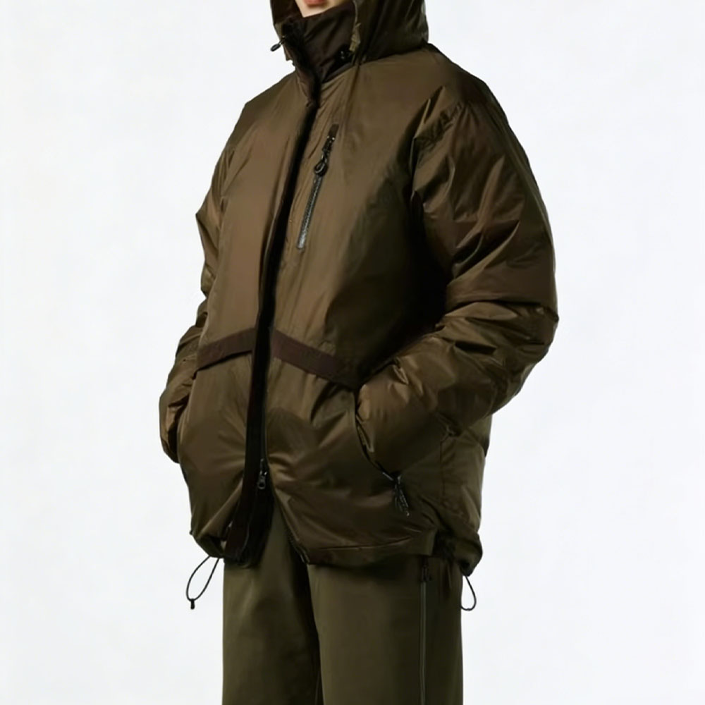 XH-Fashion Men's Colorblock Puffer Jacket - Water-Resistant Insulated Winter Down Coat for Hiking & Cold Weather-product