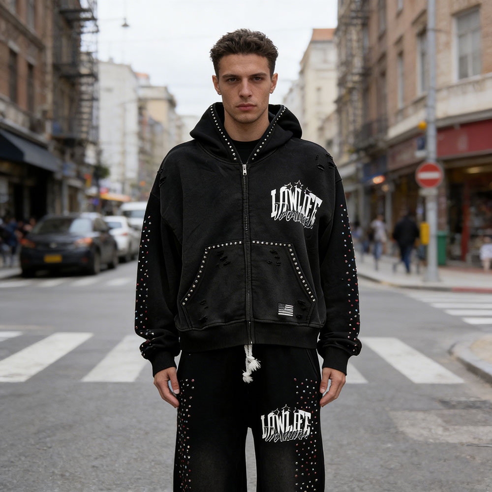 XH-Fashion Street Style Men's Printed Hoodie Hoodie And Sweatpants Set Men Tracksuit Manufacturer
