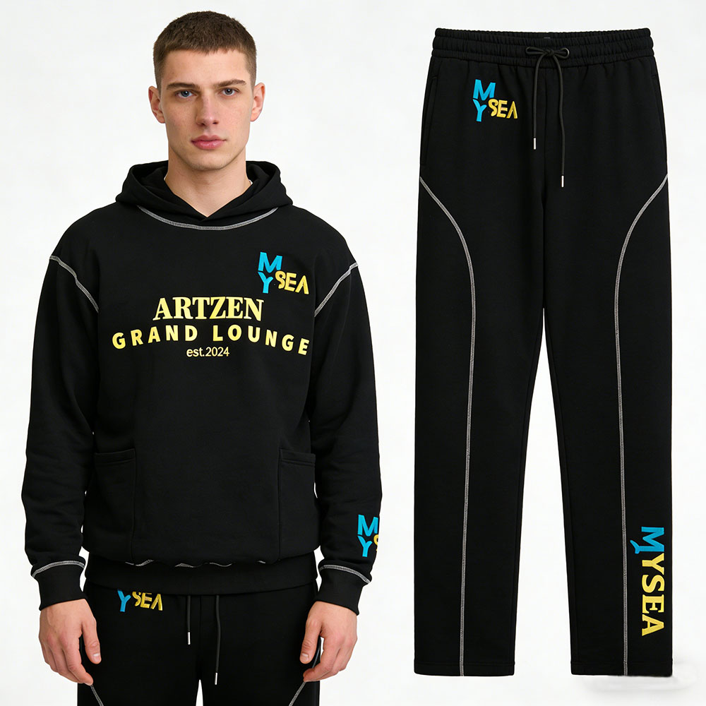 XH-Fashion Street Style Men's Printed Hoodie Hoodie And Sweatpants Set Men Tracksuit Manufacturer-product