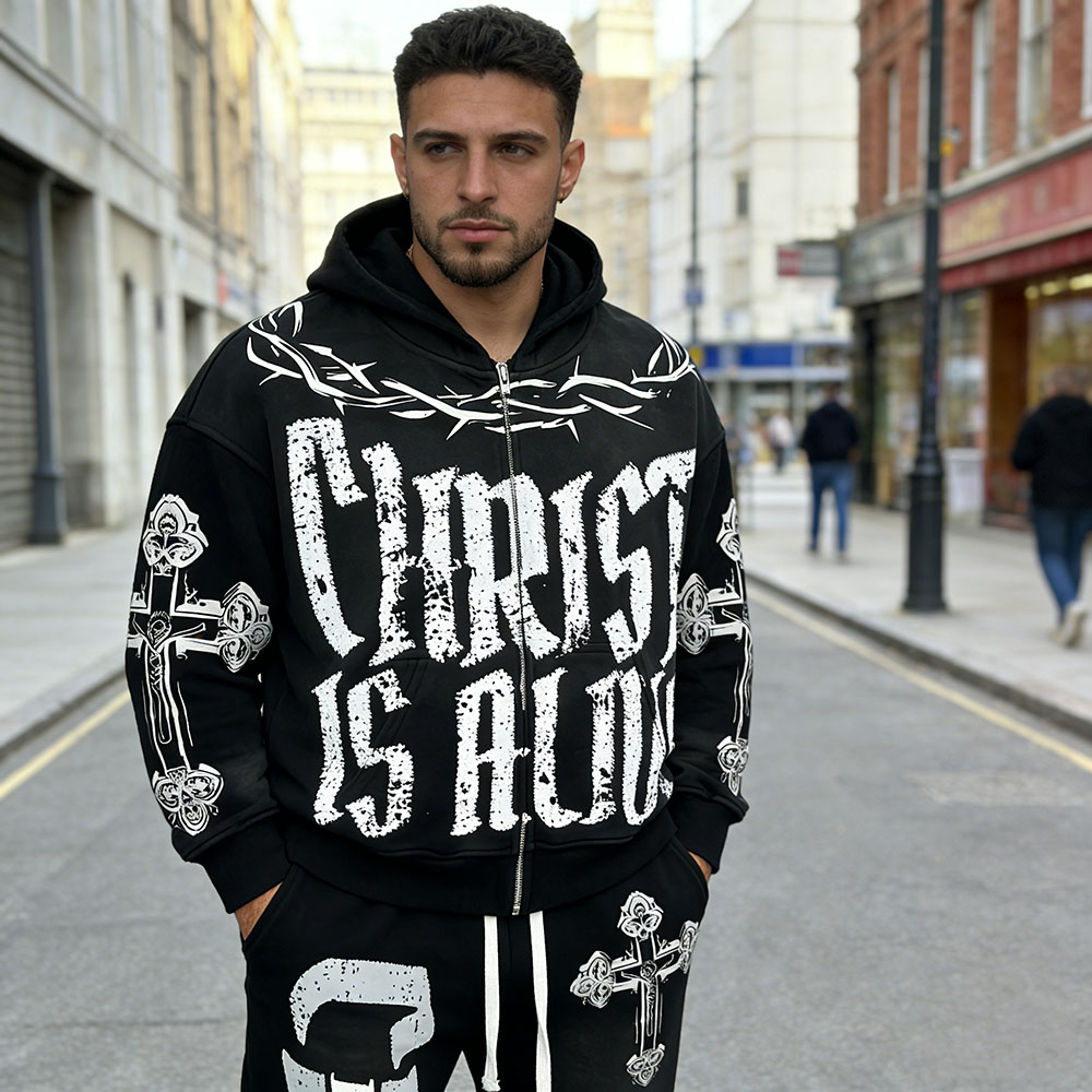 XH-Fashion Street Style Men's Printed Hoodie Hoodie And Sweatpants Set Men Tracksuit Manufacturer-product