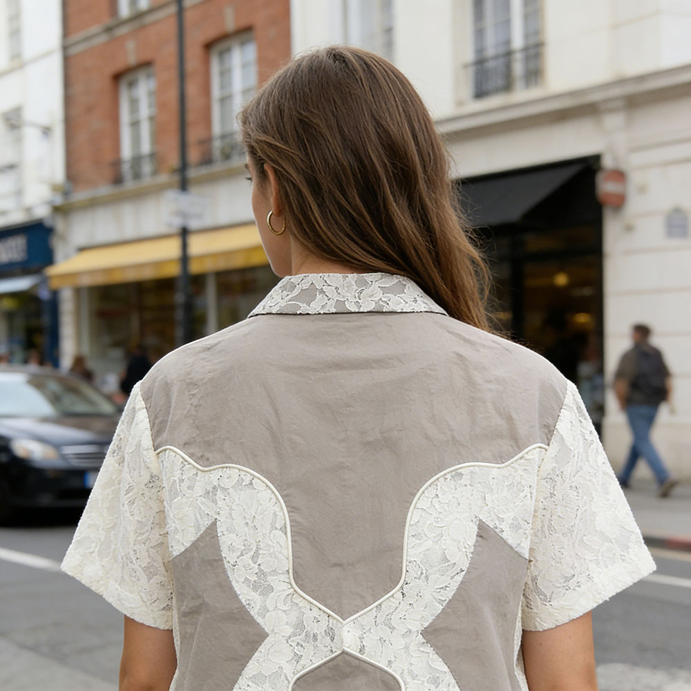 XH-16 OEM Womens Retro Striped Crew Neck Short Sleeve Tees-product