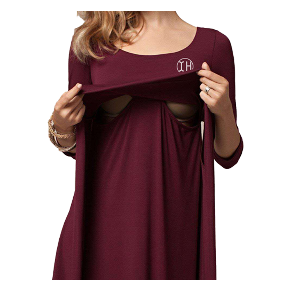 XH-Fashion OEM Women's short Dress Maternity short Dress - Elegant Women's  Dress for Expecting Moms Women Dress Manufacturer Supplier-1-1