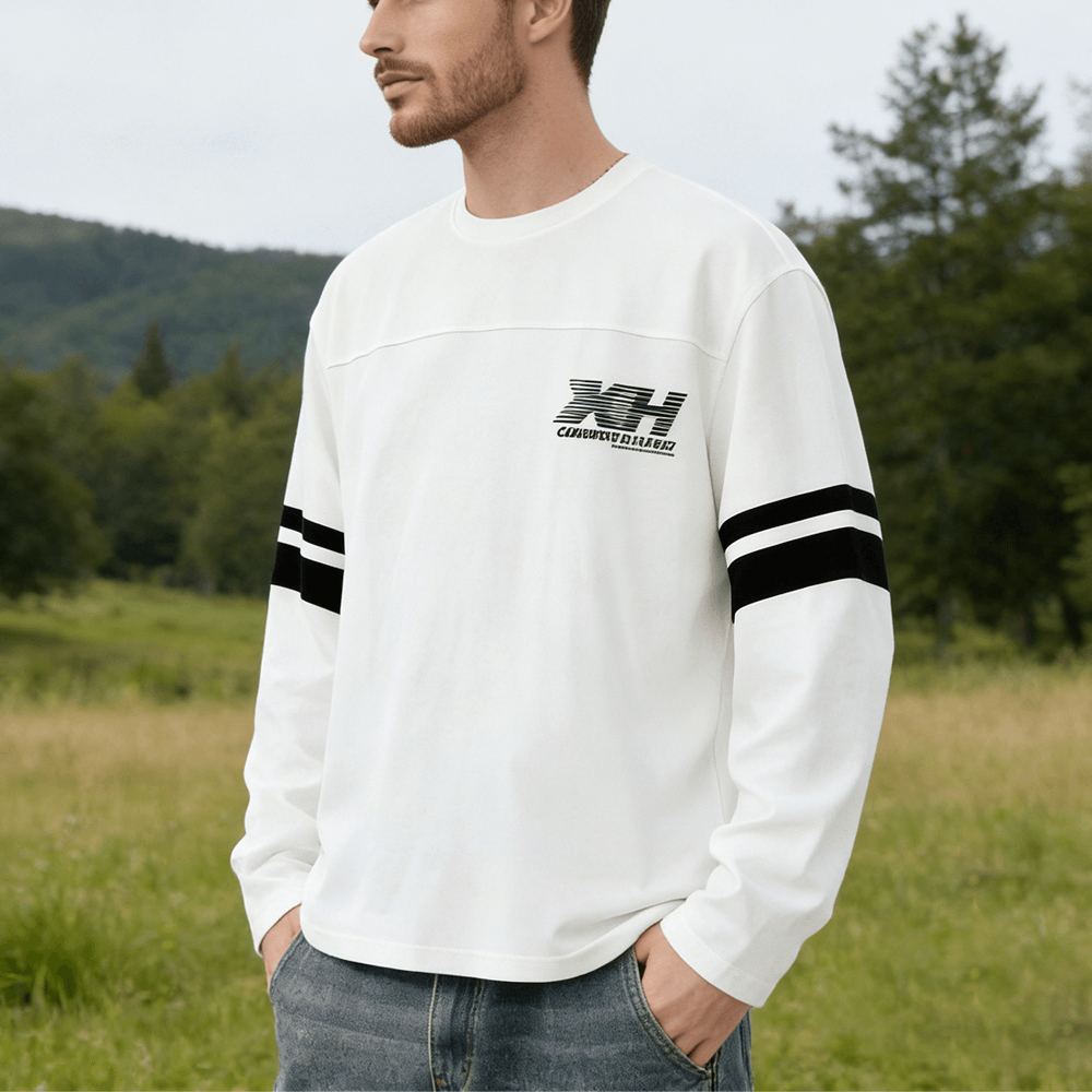 XH-Fashion Customizable Distressed Cotton Tee - Edgy Streetwear Style